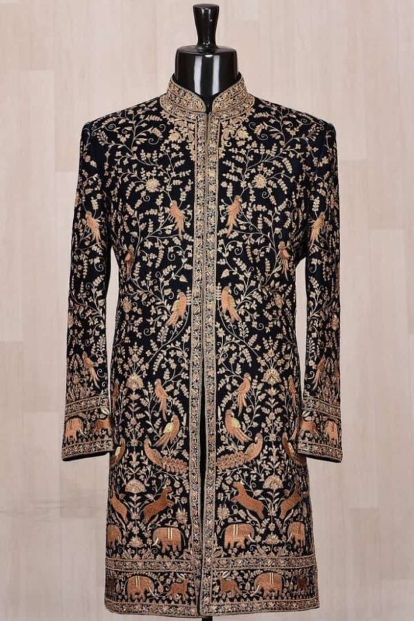 Trendding Design Laxury Embroidery Sherwani With Pent - Image 2