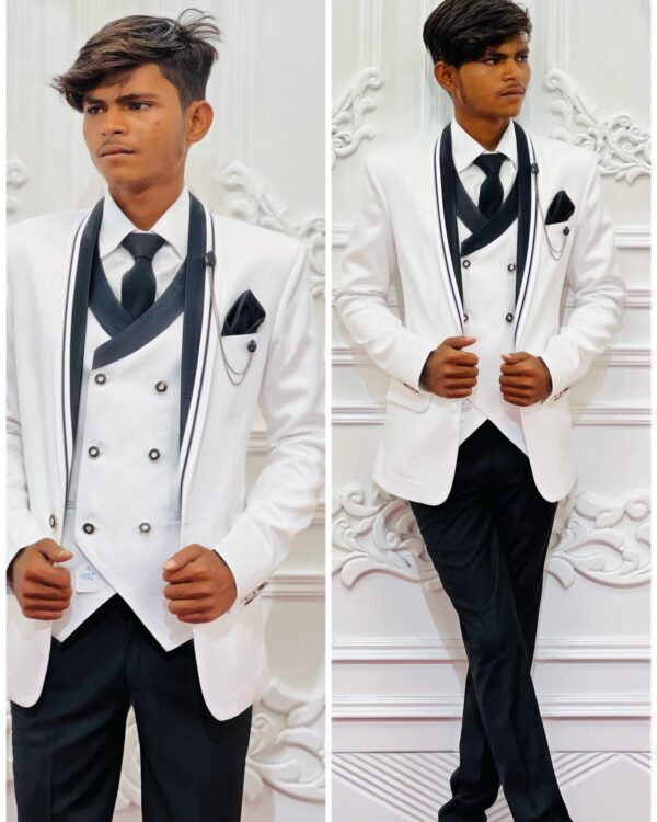 Wedding Special Five Piece Suit " Blazzer, Koti, Tie, Shirt, With Pent