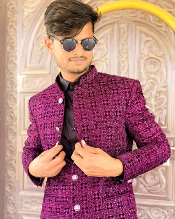 Wedding Special And Trendding Design Bandgala Jodhpuri Suite "Jodhpuri With Pent" - Image 2