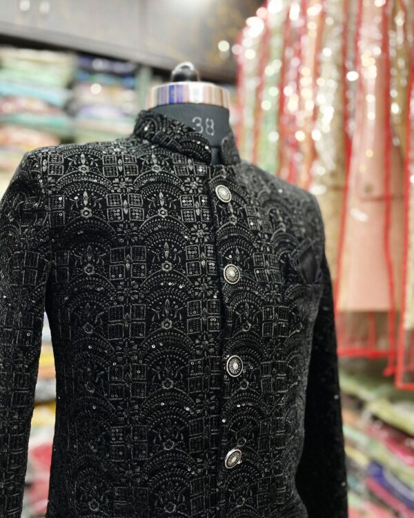 Wedding Special And Trendding Design Laxury Sherwani With Pent - Image 2